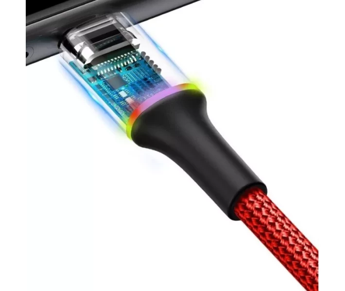 Фото - адаптер и кабель Baseus Halo USB Type-C 1м Red
