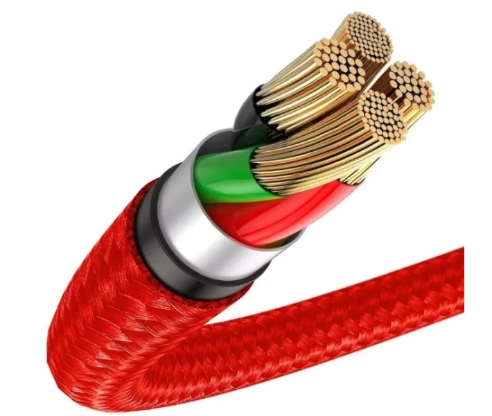 Фото - адаптер и кабель Baseus Halo USB Type-C 1м Red