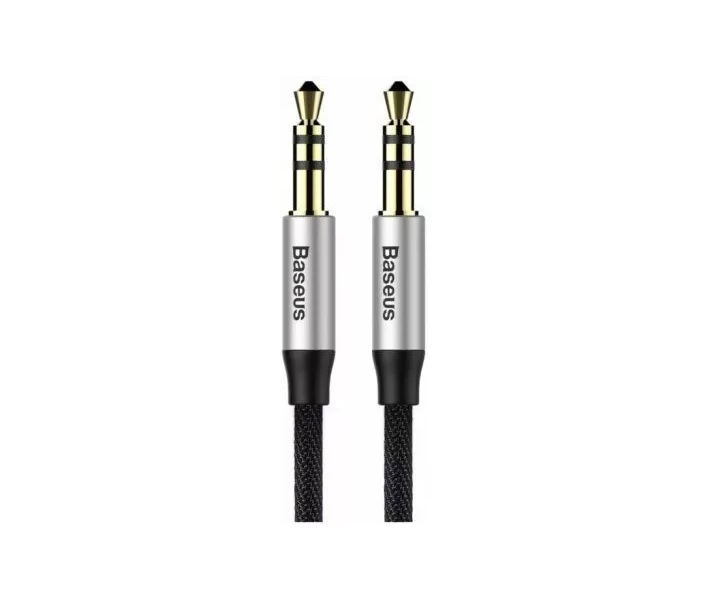 Фото - адаптер и кабель Аудиокабель Baseus Yiven AUX 3.5mm Audio Cable Cable 1.5m Silver/Black (CAM30-CS1)