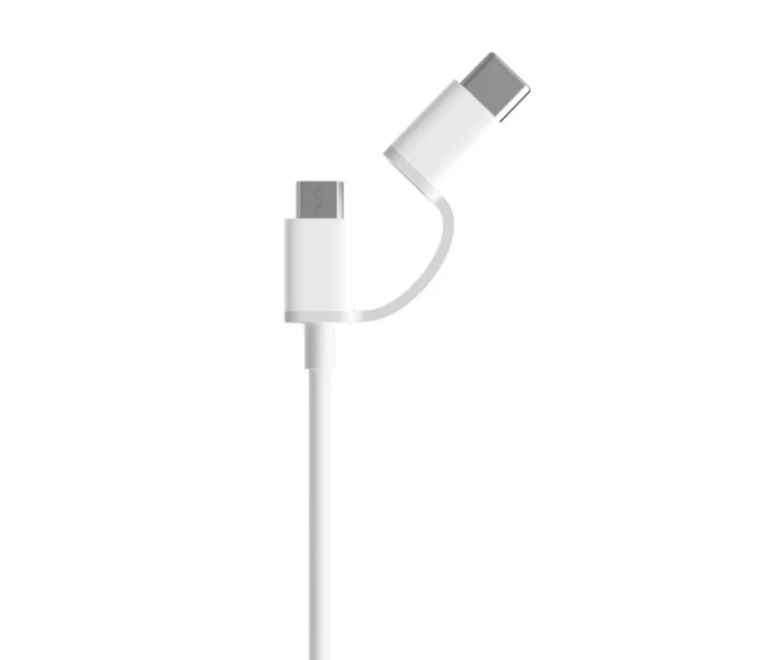 Фото - адаптер и кабель Кабель Xiaomi Mi 2in1 USB Cable micro/type-c 1м білий