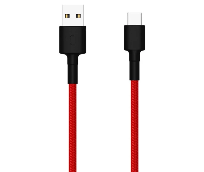 Фото - адаптер и кабель Кабель Xiaomi Mi Braided USB Type-C 1m Red (SJV4110GL)