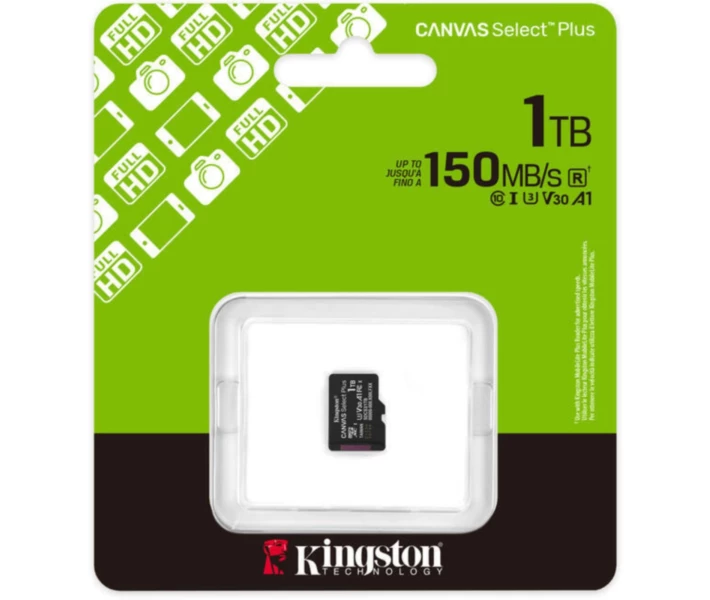 Фото - карту памяти Карта памяти Kingston MicroSDXC 1TB Canvas Select Plus Gen3 150MB/s A1 (SDCS3/1TBSP)