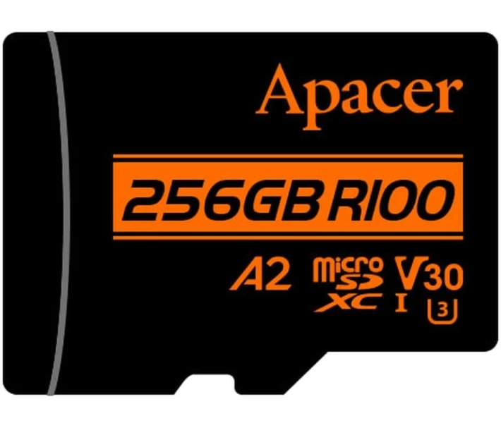 Фото - карту памяти Карта памяти Apacer microSDXC UHS-I U3 256GB V30 A2 +SD адаптер (AP256GMCSX10U8-R)