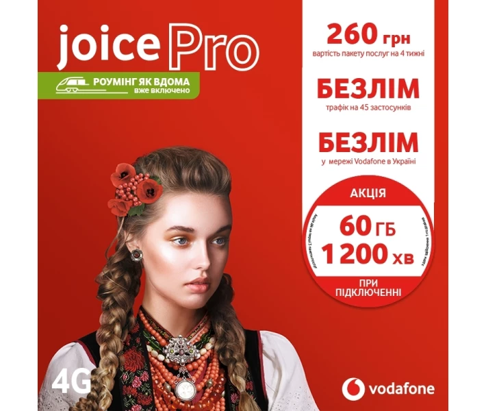 Фото - стартовый пакет Стартовый пакет Vodafone Joice Рro