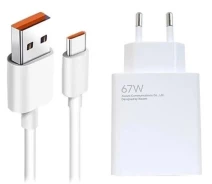 Купить - зарядное устройство для телефона и планшета  Зарядное устройство Xiaomi 67W HyperCharge Combo (Type-A) (BHR9465EU) + кабель USB-C