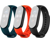 Купить - аксессуар к смарт-чсасам  Набор ремешков для Xiaomi Smart Band 5 (Black Orange Cyan)