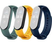 Купить - аксессуар к смарт-чсасам  Набор ремешков для Xiaomi Smart Band 5 (Blue Yellow Green)