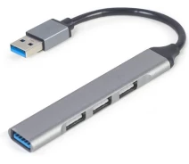 Купить - кардридер  Концентратор USB2.0 Gembird Metal Grey UHB-U3P1U2P3-02