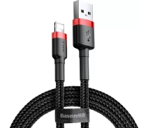 Купить - адаптер и кабель  Кабель Baseus USB to Lightning 1.5A 2m (CALKLF-C19) красный/черный