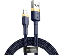 Купить - адаптер и кабель  Кабель Baseus USB to Lightning 1.5A 2m (CALKLF-CV3) золотой/синий