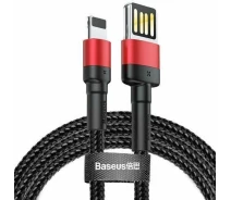 Купить - адаптер и кабель  Кабель Baseus USB to Lightning 2.4A 1m (CALKLF-G91) красный/черный