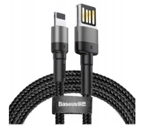 Купить - адаптер и кабель  Кабель Baseus USB to Lightning 2.4A 1m (CALKLF-GG1) серый/черный