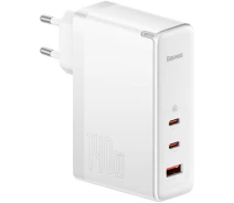 Купить - аксессуар к смартфону  Зарядное устройство Baseus GaN5 Pro 2C+U 140W (CCGP100202) белый + кабель Type-C to Type-C 240W 1m