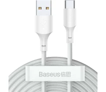 Купить - адаптер и кабель  Кабель Baseus USB to Type-C 5A 1.5m (TZCATZJ-02) белый