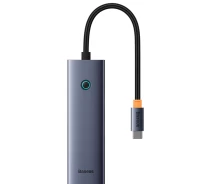 Купить - кардридер  Хаб-адаптер Baseus 4-Port Type-C/USB*4 (B0005280A813-03) серый