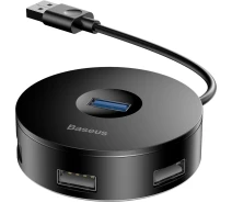 Купить - планшет  Хаб-адаптер Baseus USB/USB3.0*1+USB2.0*3 10cm (CAHUB-F01) черный