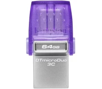 Купить - планшет  Флеш-память USB Kingston DT microDuo 3C 64GB USB-A+USB-C (DTDUO3CG3/64GB)