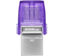 Купить - флешку  Флеш-память USB Kingston DT microDuo 3C 256GB USB-A+USB-C (DTDUO3CG3/256GB)