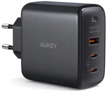 Купить - аксессуар к смартфону  Зарядное устройство Aukey U+2C 65W GaN Power Tech (PA-B6T) черный