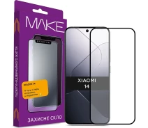 Купить - защитное стекло для смартфона  Защитное стекло MAKE черное для Xiaomi 14