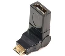 Купить - адаптер и кабель   -переходник PowerPlant HDMI AF - mini HDMI AM, 360 градусов