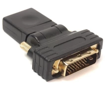 Купить - смартфон и телефон   -переходник PowerPlant HDMI AF - DVI (24+1) AM, 360 градусов