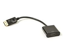 Купить - адаптер и кабель   -переходник PowerPlant HDMI - DisplayPort, 0.15м, черный