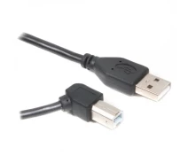 Купить - адаптер и кабель  Кабель Cablexpert USB2.0 A-папа/B-папа, угловой, 3.0 м, премиум (CCP-USB2-AMBM90-10)