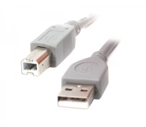 Купить - адаптер и кабель  Кабель Cablexpert USB2.0 A-папа/B-папа, серый, 1.8 м, премиум (CCP-USB2-AMBM-6G)