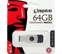 Купить - флешку  Флеш-память USB Kingston DT SWIVL 64GB USB3.0 (DTSWIVL/64GB)