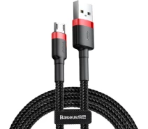 Купить - адаптер и кабель  Кабель Baseus Cafule Cable USB to Micro 2.4A 1м Красный+Черный (CAMKLF-B91)