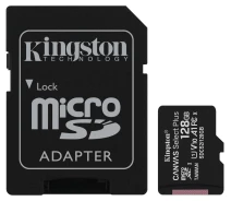 Купить - карту памяти  Карта памяти Kingston 128GB microSDXC Canvas Select Plus 100R A1 C10 + SD адаптер (SDCS2/128GB)