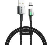 Купить - адаптер и кабель  Baseus Magnetic USB Lightning 1м черный