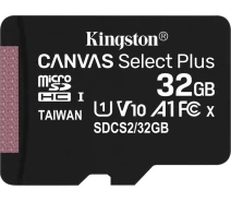 Купить - карту памяти  Карта памяти Kingston 32GB microSDHC Canvas Select Plus 100R A1 C10 (SDCS2/32GBSP)