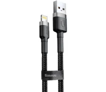 Купить - адаптер и кабель  Кабель синхронизации данных Baseus Cafule USB-Lightning 2m Grey-Black (CALKLF-CG1)