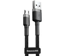 Купить - аксессуар к смартфону  Кабель Baseus Cafule Cable USB to Micro 1.5A 2m Grey/Black (CAMKLF-CG1)