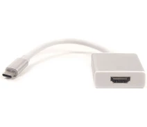 Купить - аксессуар к смартфону  Кабель PowerPlant HDMI female - USB Type-C, 0.15м (DV00DV4065)