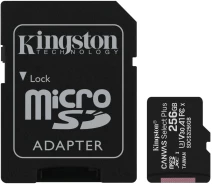 Купить - планшет  Карта памяти Kingston microSDXC 256GB Canvas Select Plus Class 10 UHS-I U3 V30 A1 + SD-адаптер (SDCS2/256GB) 