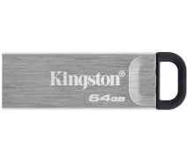 Купить - флешку  Флеш-память Kingston DT Kyson 64GB USB 3.2 Silver/Black (DTKN/64GB)