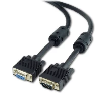 Купить - адаптер и кабель  Кабель Cablexpert VGA, 3+ 9C VGA HD15M/HD15F, с 2-мя фер, 10м (CC-PPVGAX-10M-B)