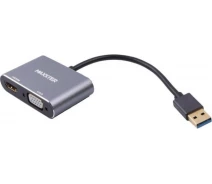 Купить - аксессуар к смартфону  Адаптер Maxxter USB-A на HDMI/VGA (V-AM-HDMI-VGA)