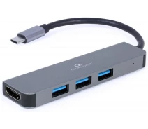 Купить - планшет  Док-станция Cablexpert USB-C Grey (A-CM-COMBO2-01)