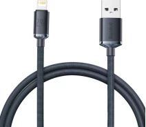 Купить - адаптер и кабель  Кабель Baseus USB to Lightning 2.4A 2m (CAJY000101) черный