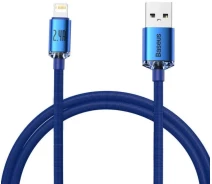 Купить - адаптер и кабель  Кабель Baseus USB to Lightning 2.4A 2m (CAJY000103) синий