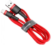 Купить - адаптер и кабель  Кабель Baseus USB to Lightning 2.4A 1m (CALKLF-B09) красный