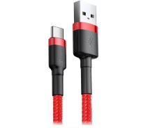 Купить - адаптер и кабель  Кабель Baseus Cafule USB to Type-C 2A 2m (CATKLF-C09) красный