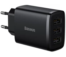 Купить - аксессуар к смартфону  Зарядное устройство для Baseus Compact 3U 17W (CCXJ020101) черный