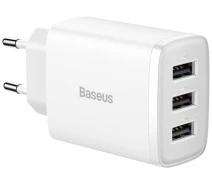 Купить - аксессуар к смартфону  Зарядное устройство для Baseus Compact 3U 17W (CCXJ020102) белый