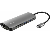 Купить - планшет  Док-станция USB-C Trust Dalyx 7-in-1 Aluminium (23775)