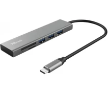 Купить - планшет  Хаб Trust Halyx Fast USB-C Hub and Card Reader 3-port (24191)